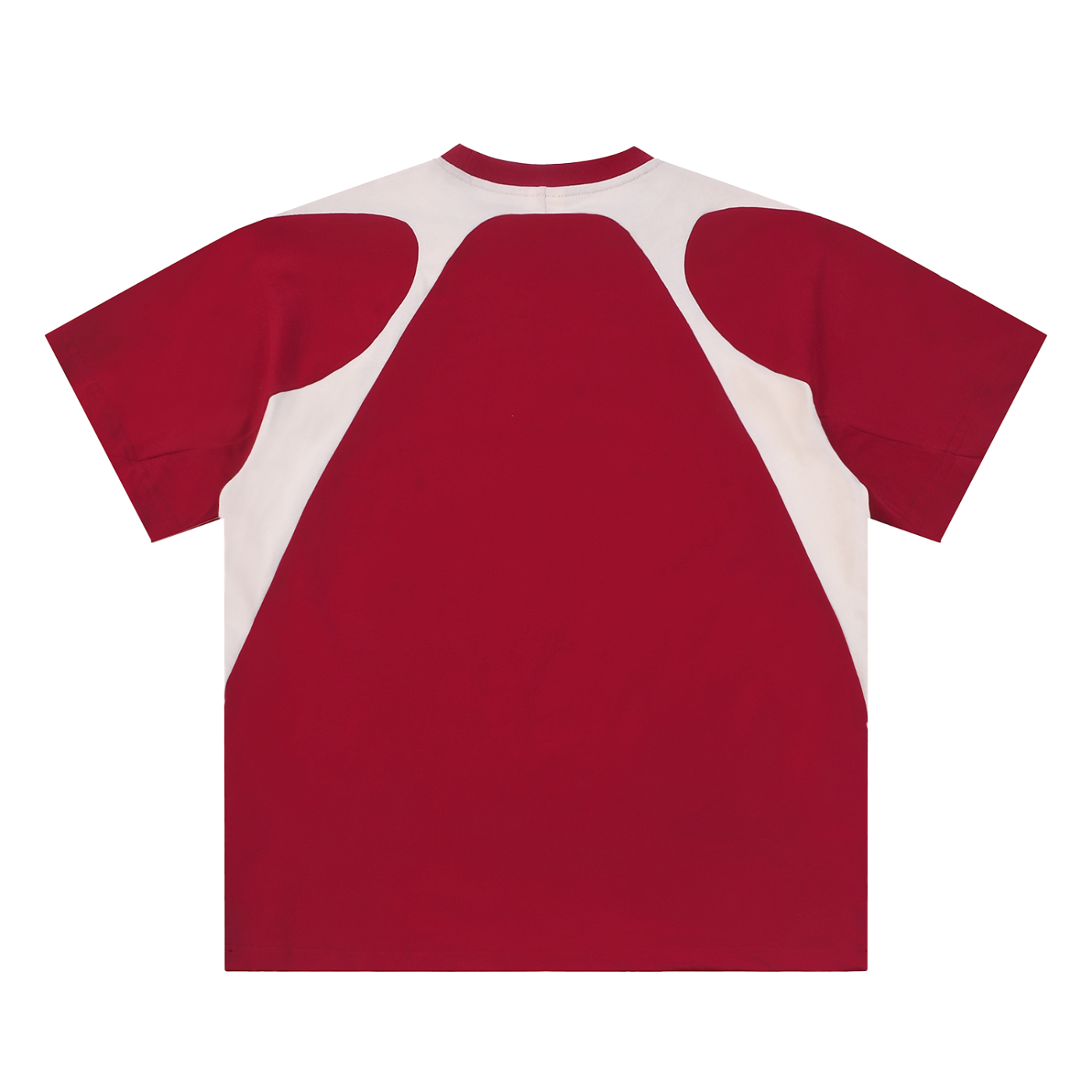 Contrast Red Raglan Rugby T-Shirt with Athletic Fit