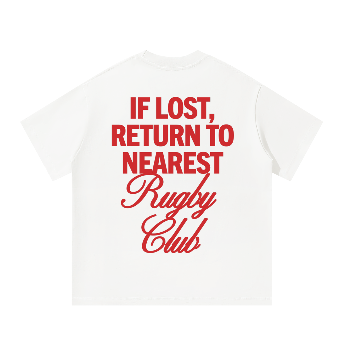 White Oversized Return to Rugby Club T-Shirt