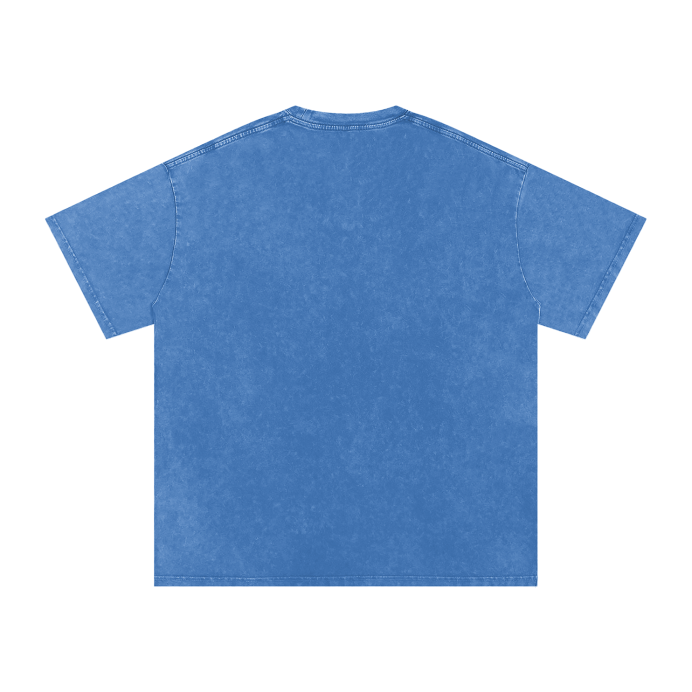 Blue Heavyweight Cotton Rugby T-Shirt with Relaxed Fit