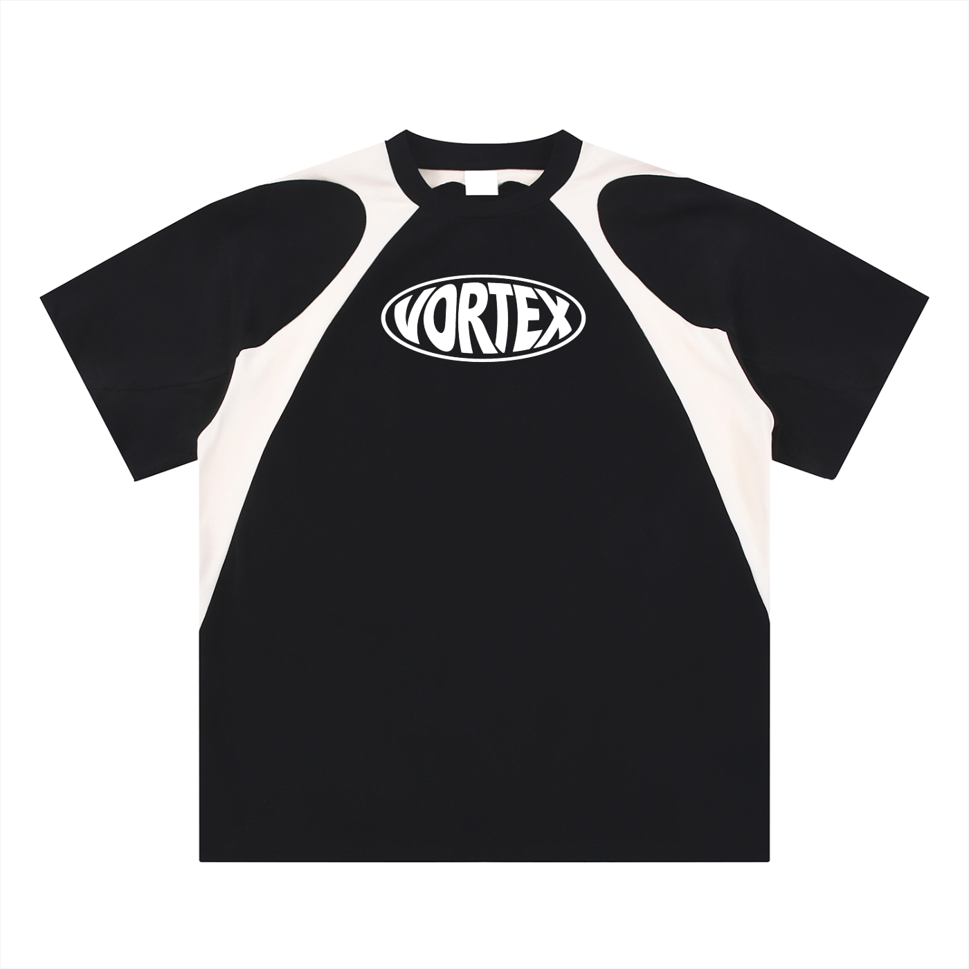 Contrast Black Raglan Rugby T-Shirt Athletic Fit