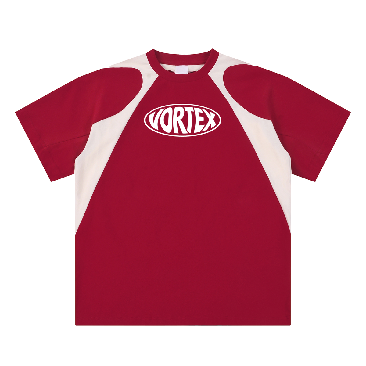 Contrast Red Raglan Rugby T-Shirt with Athletic Fit