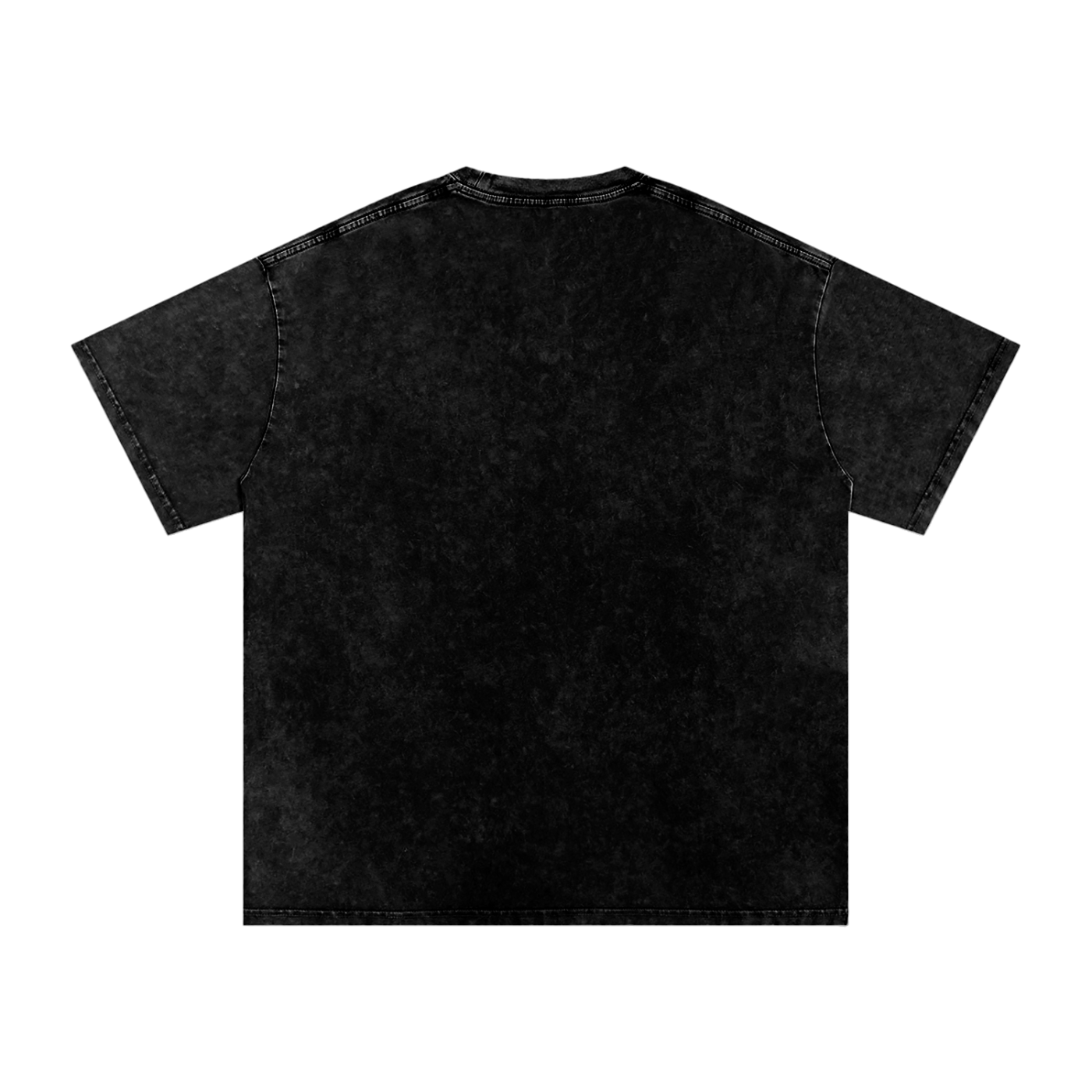 Black Heavyweight Cotton Rugby T-Shirt with Relaxed Fit