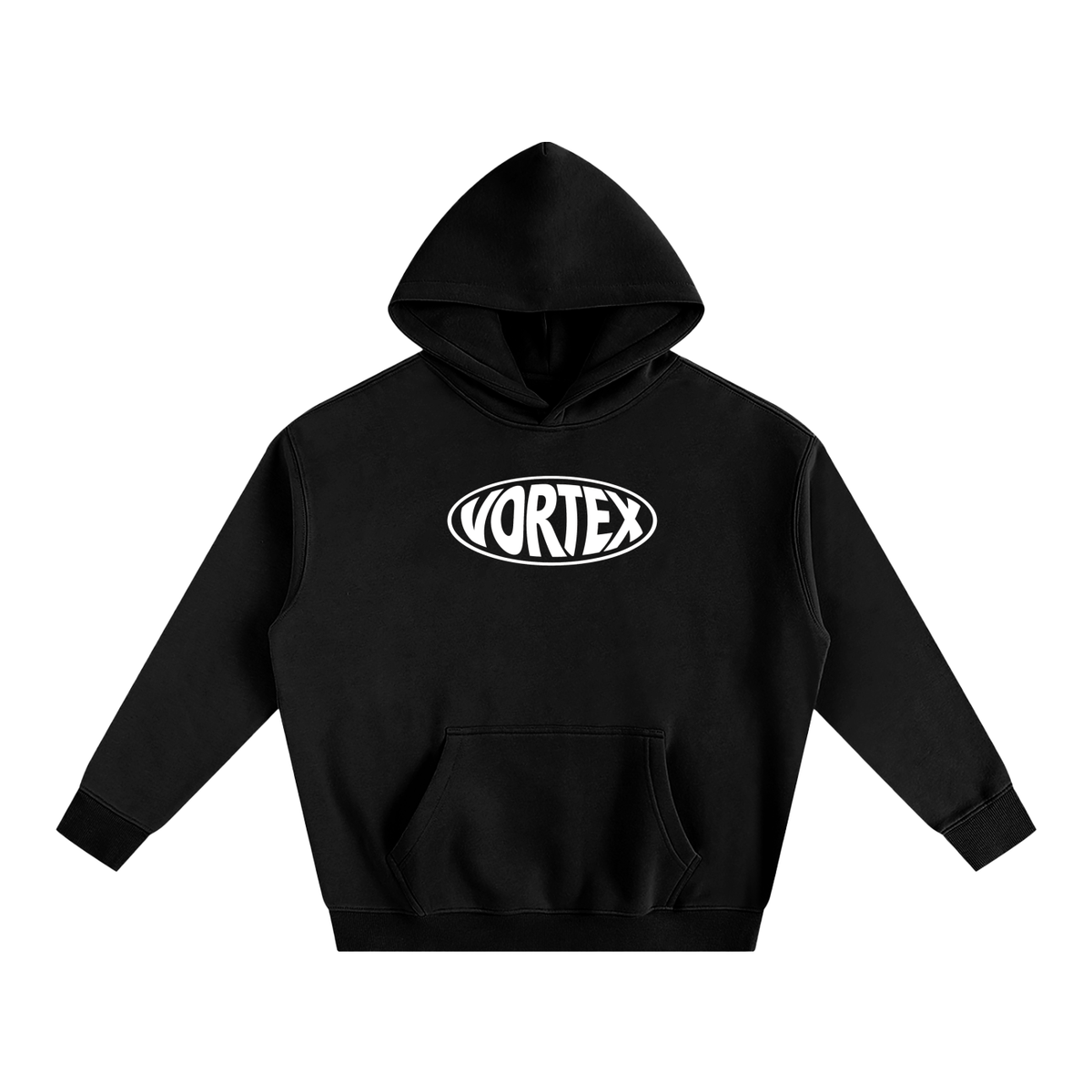 Heavyweight Fleece Rugby Hoodie with Relaxed Fit